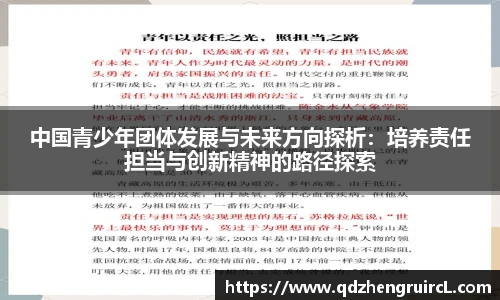 中国青少年团体发展与未来方向探析：培养责任担当与创新精神的路径探索