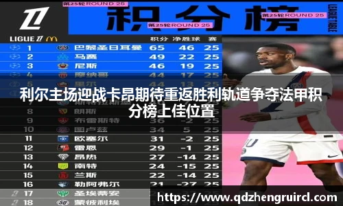 利尔主场迎战卡昂期待重返胜利轨道争夺法甲积分榜上佳位置